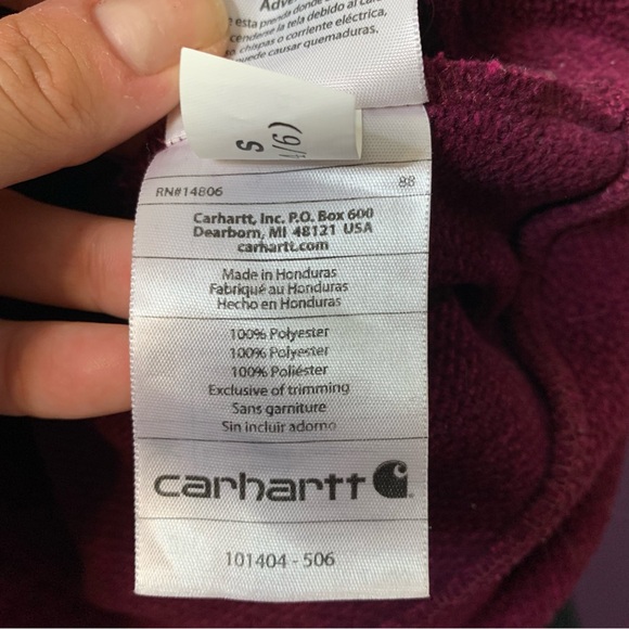 Carhartt Kentwood Purple Fleece Zip Jacket - Picture 4 of 6